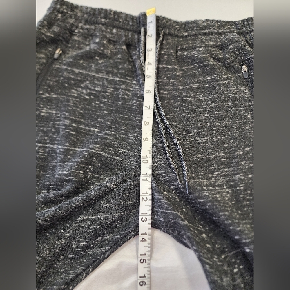 Men's Heather Greyish Black 3 Zip Pockets Drawstring Jogger Pants, sz SM - Picture 6 of 14